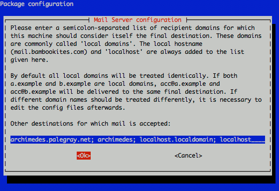 Exim4 mail destination configuration on Ubuntu 10.10 (Maverick).